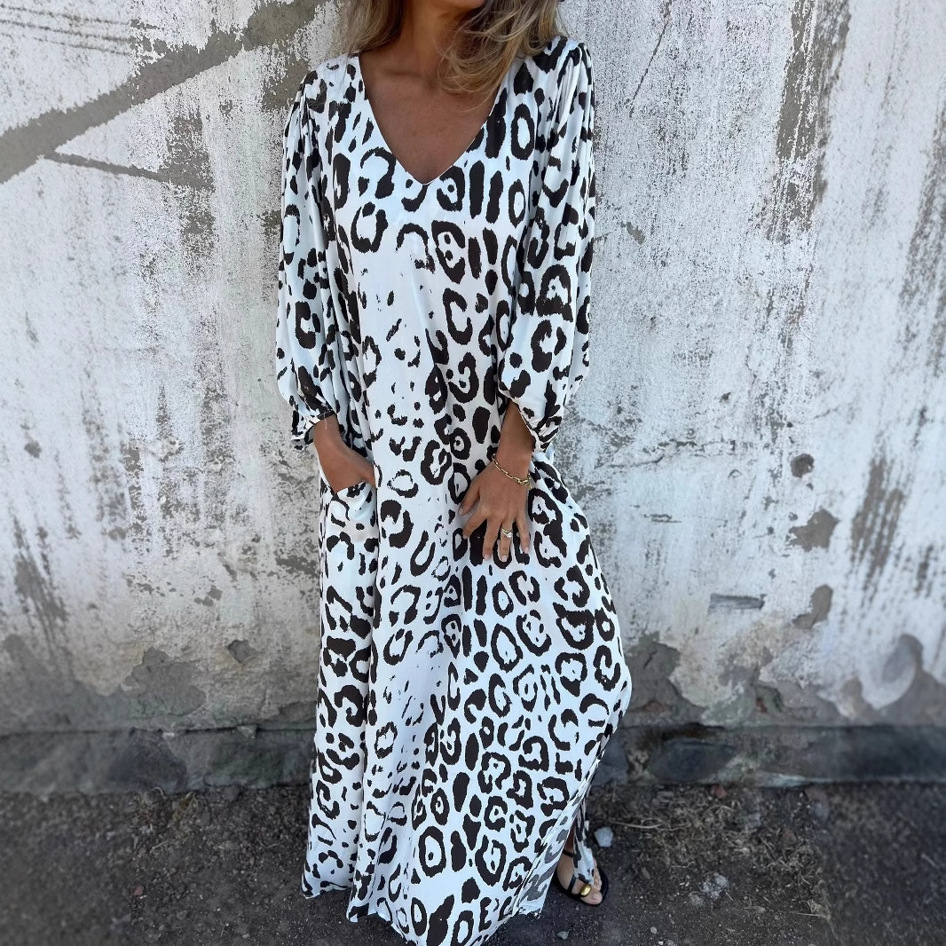 Denise | Robe à motif léopard