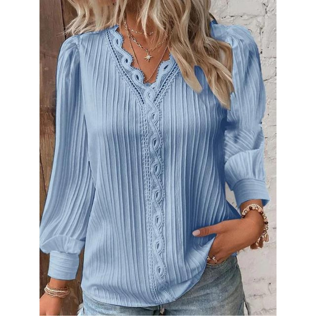 Luna - Blouse élégante avec détails à pintucks