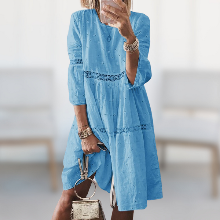 Marianne | Élégante robe longue aux détails brodés