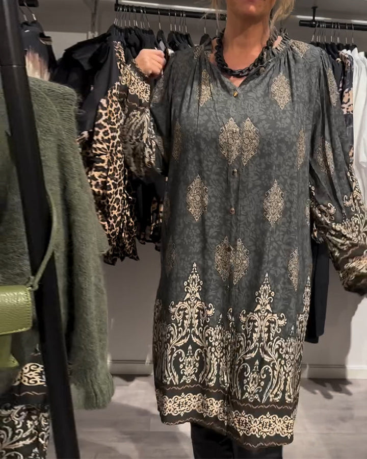 Ilse | Robe inspirée vintage avec patte de boutonnage