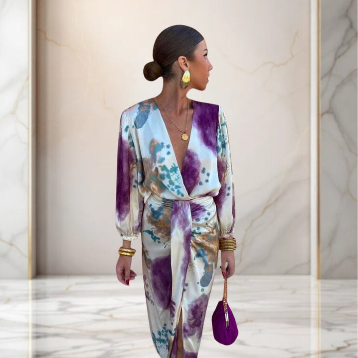 Valeria | Robe Élégante avec Nœud à la Taille