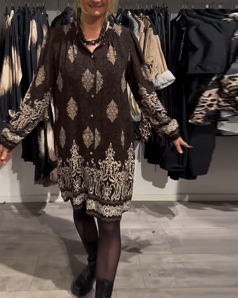 Ilse | Robe inspirée vintage avec patte de boutonnage