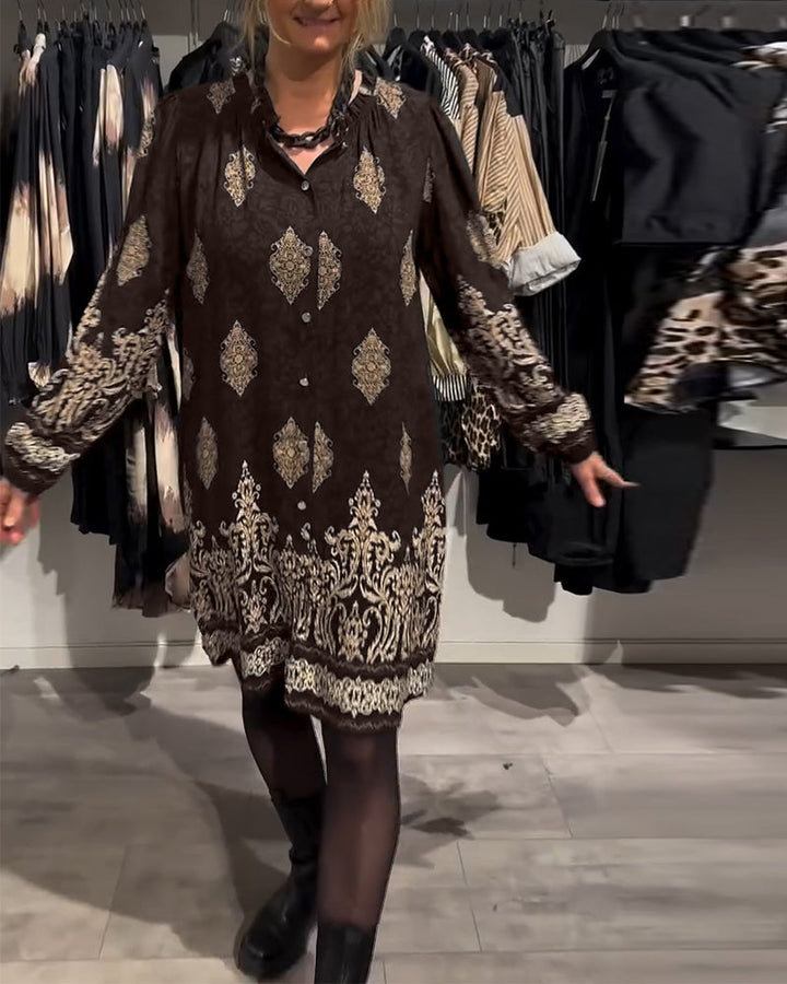 Ilse | Robe inspirée vintage avec patte de boutonnage