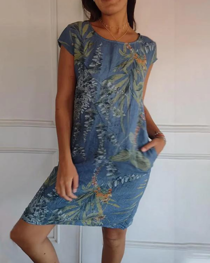 JOANA - ROBE IMPRIMÉE COL ROND