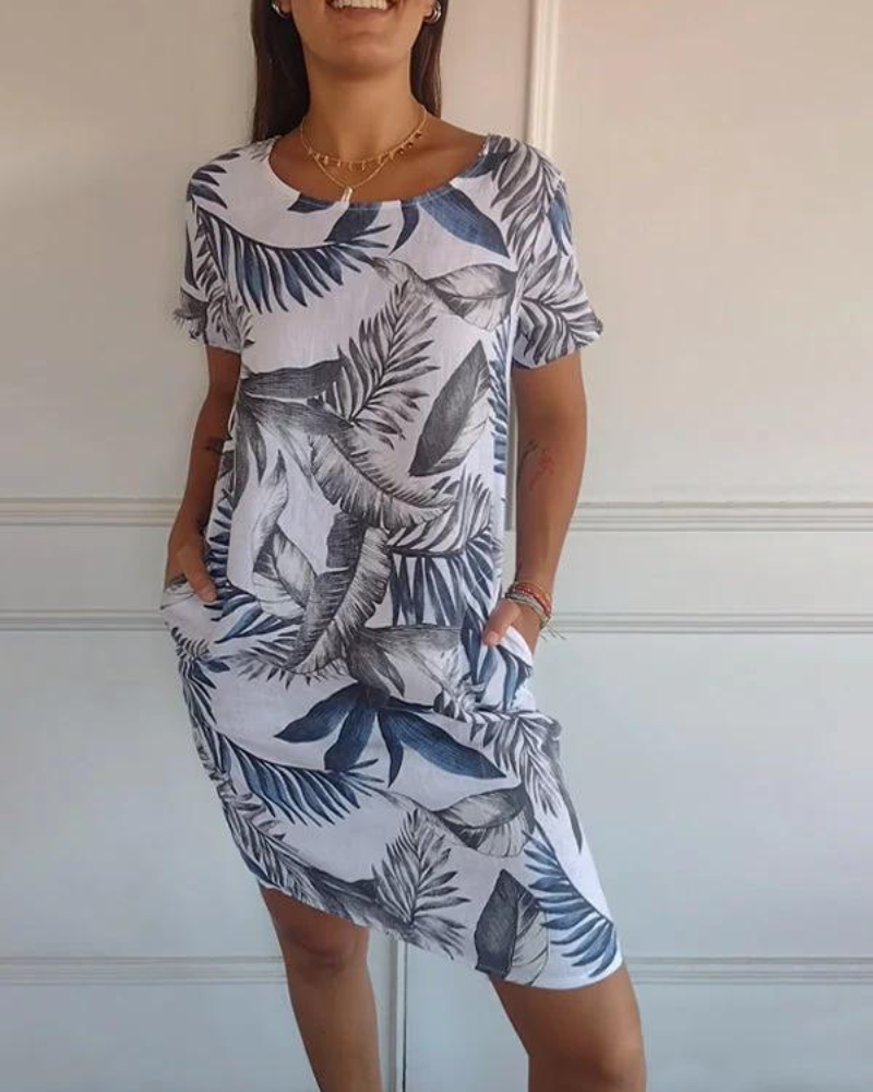 JOANA - ROBE IMPRIMÉE COL ROND