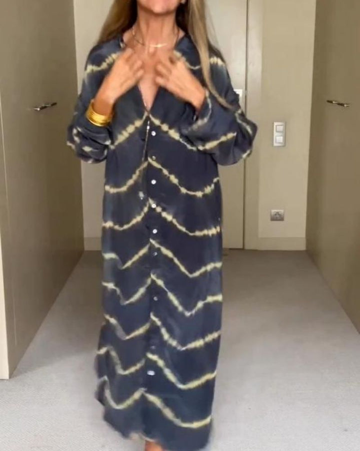 Clémence | Robe Longue à Rayures Boho