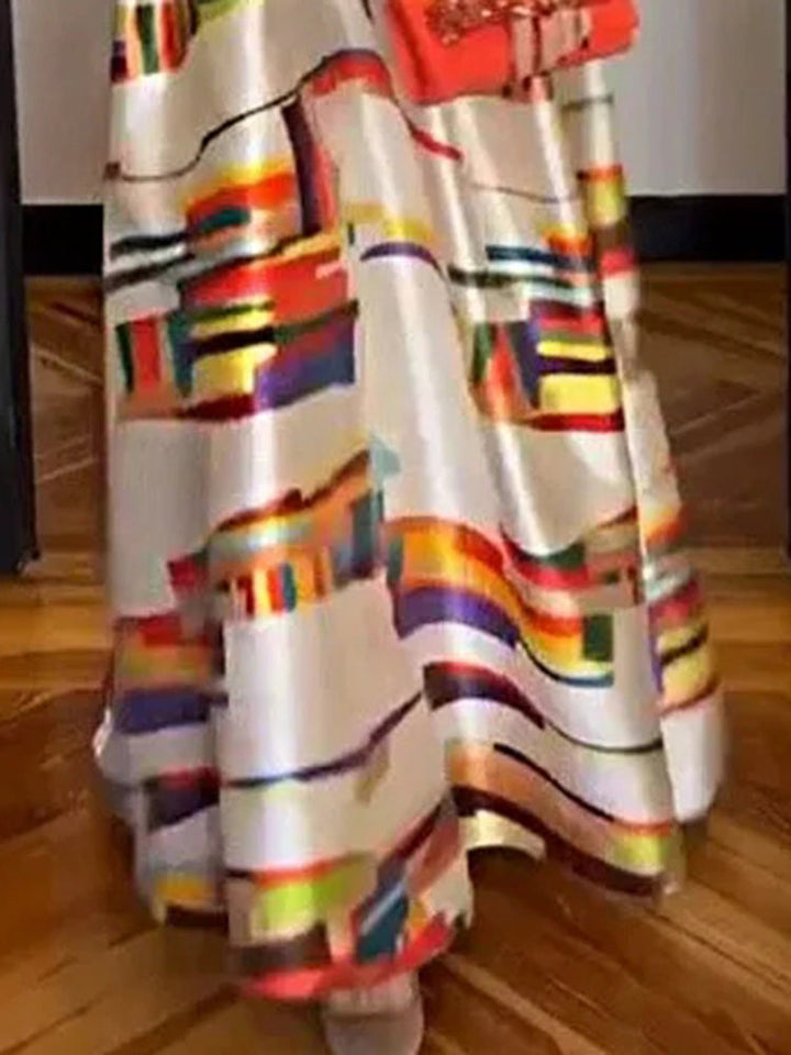 Isabeau | Robe Maxi à Imprimé Géométrique