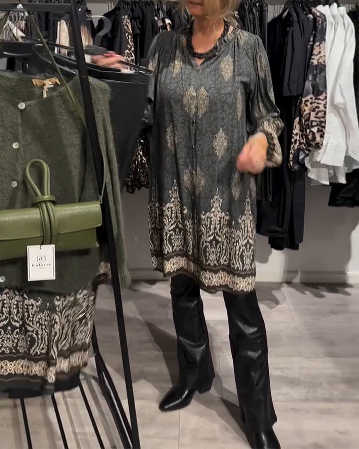 Ilse | Robe inspirée vintage avec patte de boutonnage