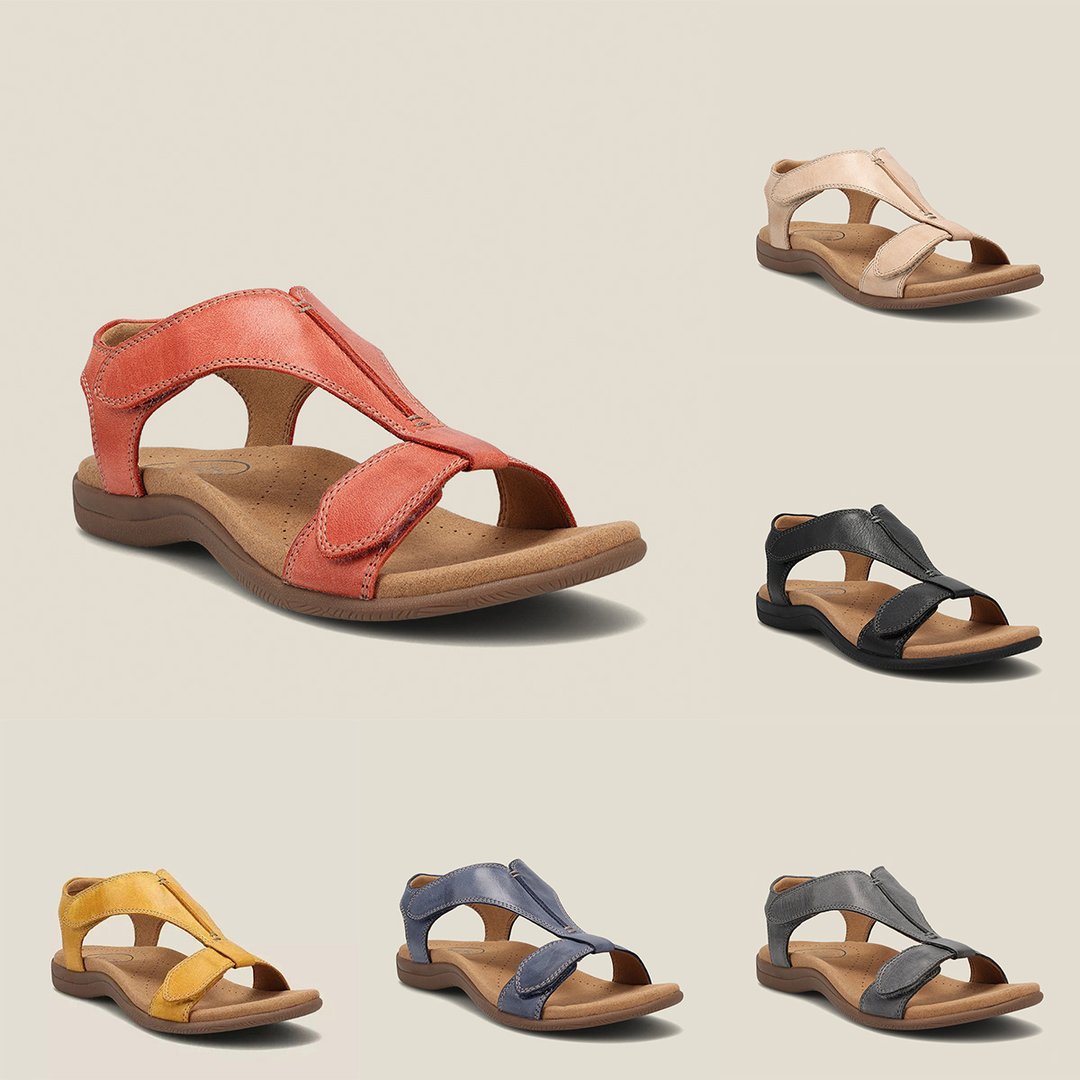 Alina - Sandales Orthopédiques en Cuir Décontractées