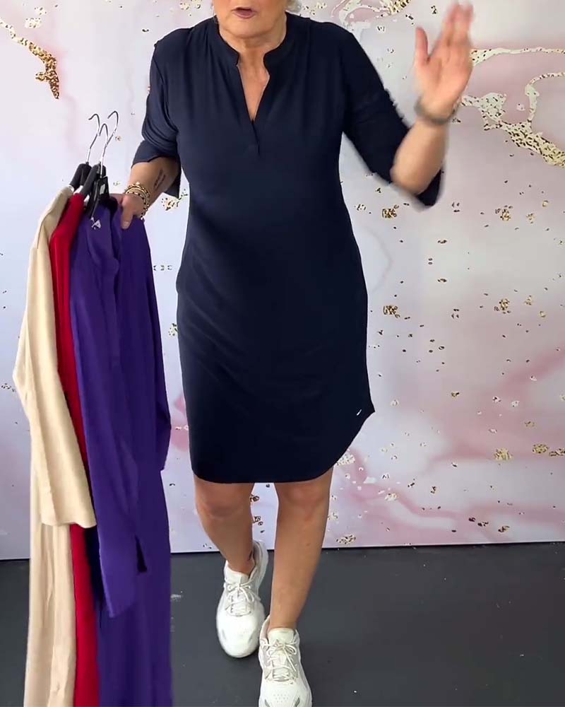 Hanne | Robe Élégante à Col en V