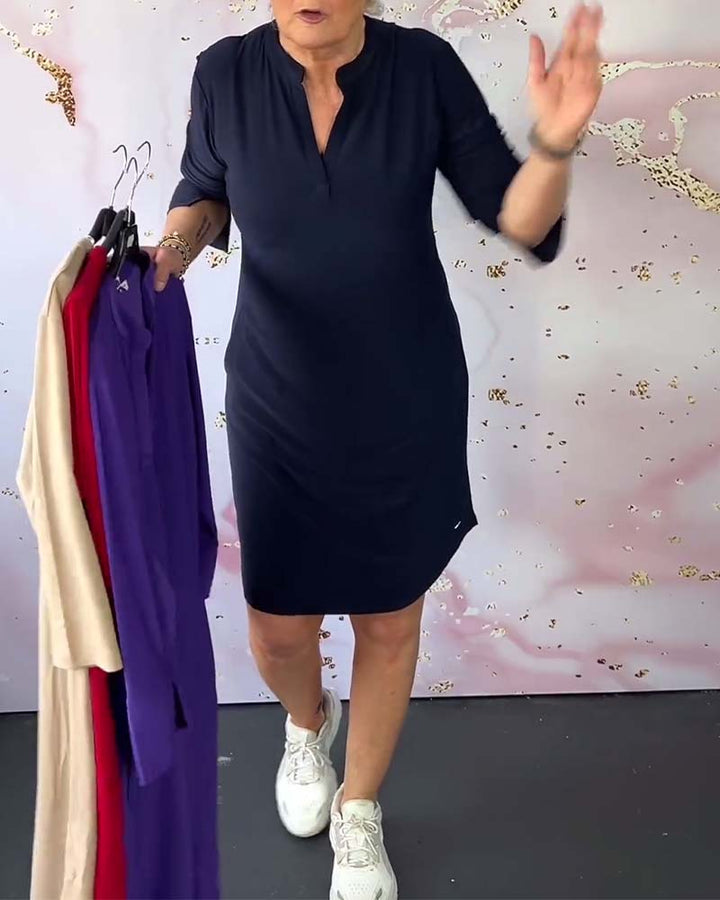 Hanne | Robe Élégante à Col en V