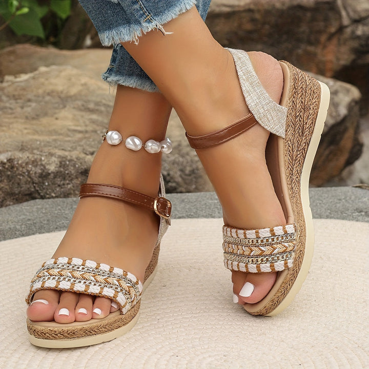 Sandales compensées tissées Amara™ Boho