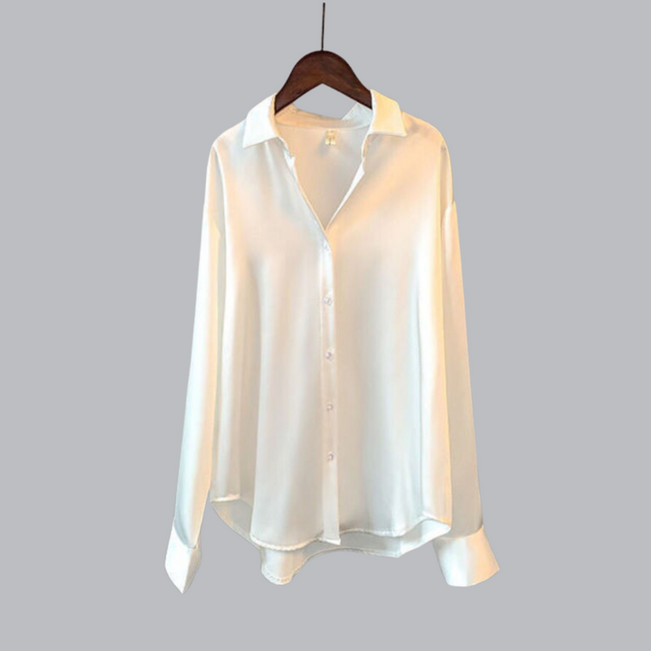 Elena™ | Chemisier élégant en satin de haute qualité