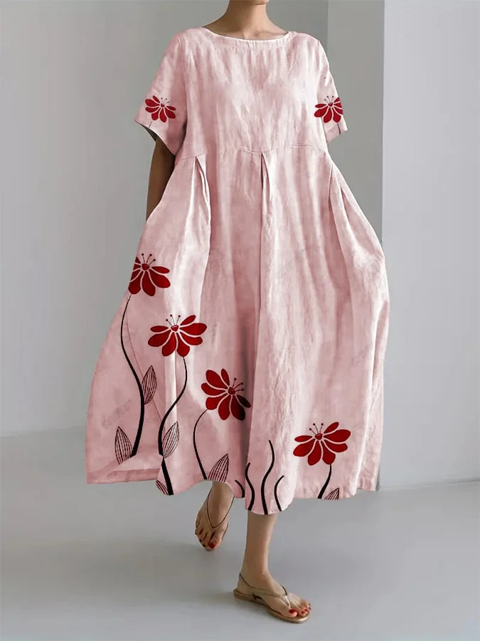 Bina – Robe rétro confortable avec poches