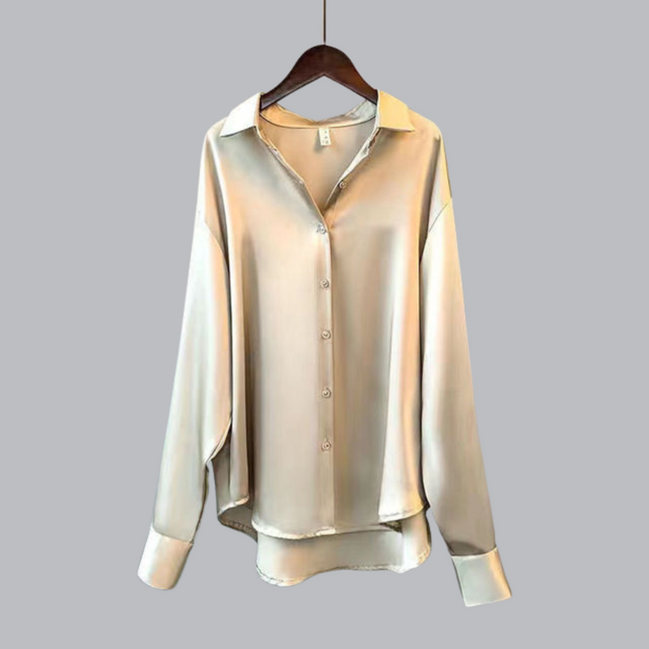 Elena™ | Chemisier élégant en satin de haute qualité