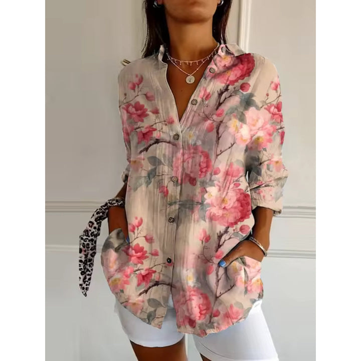 Nelly | Blouse Classique avec Imprimé Fleuri Élégant
