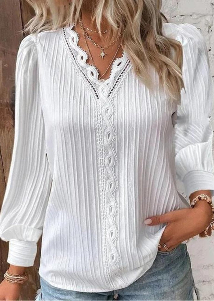 Luna - Blouse élégante avec détails à pintucks