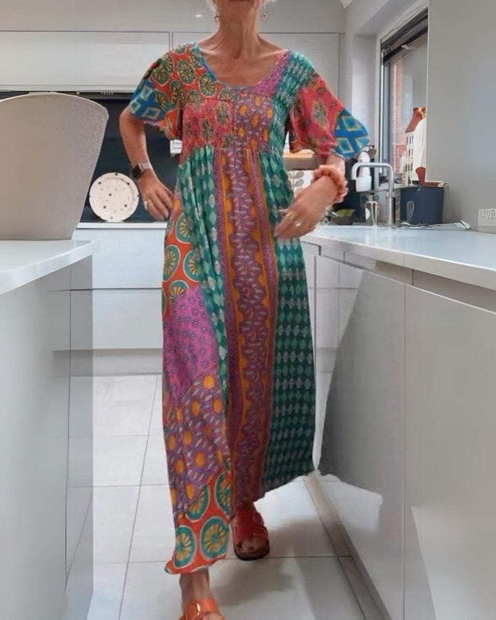 Delise | Robe Bohème à Motif Paisley
