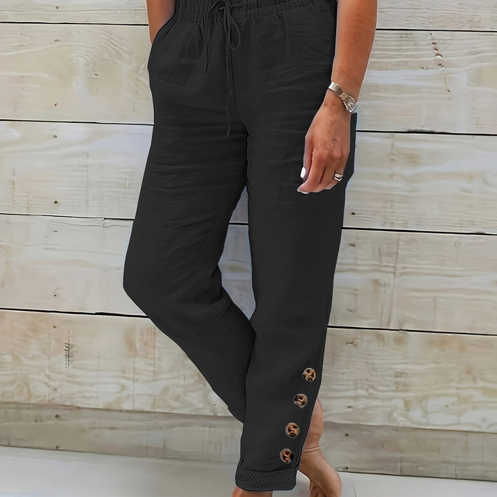 Linnea™ – Pantalons en coton slim Raka