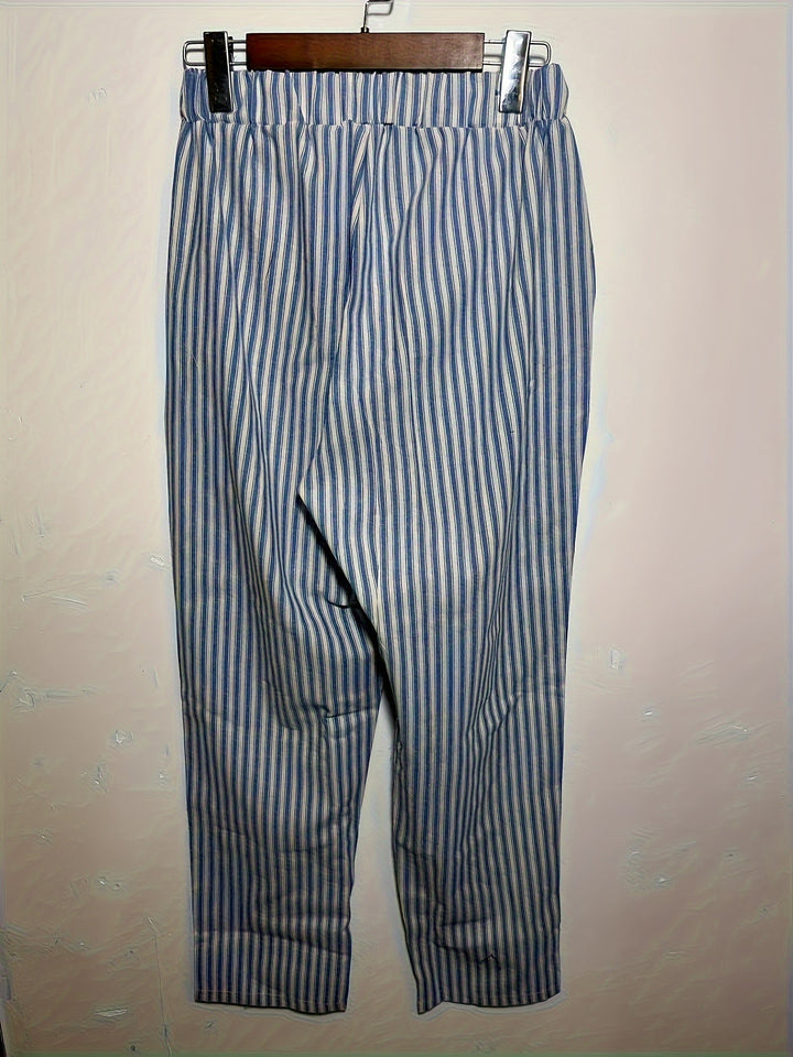 Sanna™ – Pantalons Amples avec Rayure Élégante
