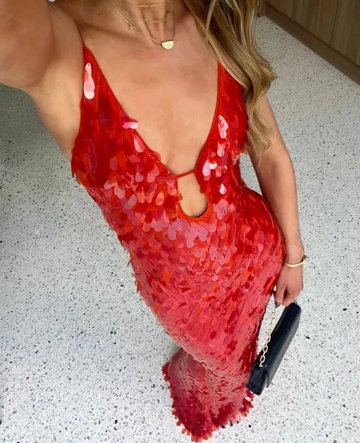 Kailani : Robe Maxi Longue à Paillettes