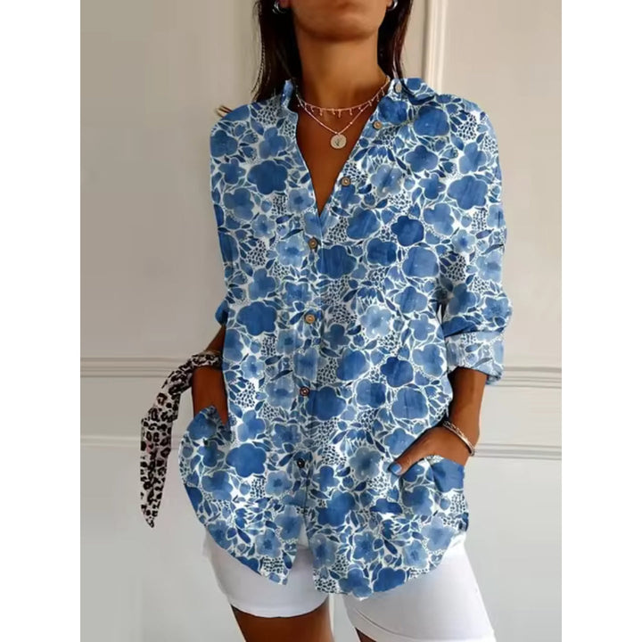 Nelly | Blouse Classique avec Imprimé Fleuri Élégant