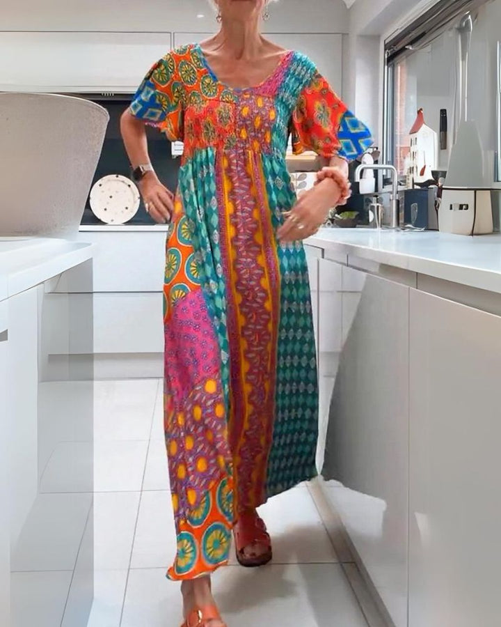 Delise | Robe Bohème à Motif Paisley