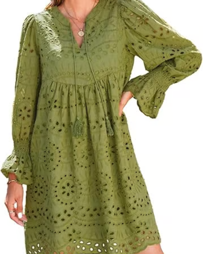 Liliane | Robe Courte en Dentelle à Charme Intemporel