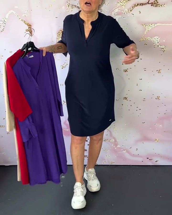 Hanne | Robe Élégante à Col en V