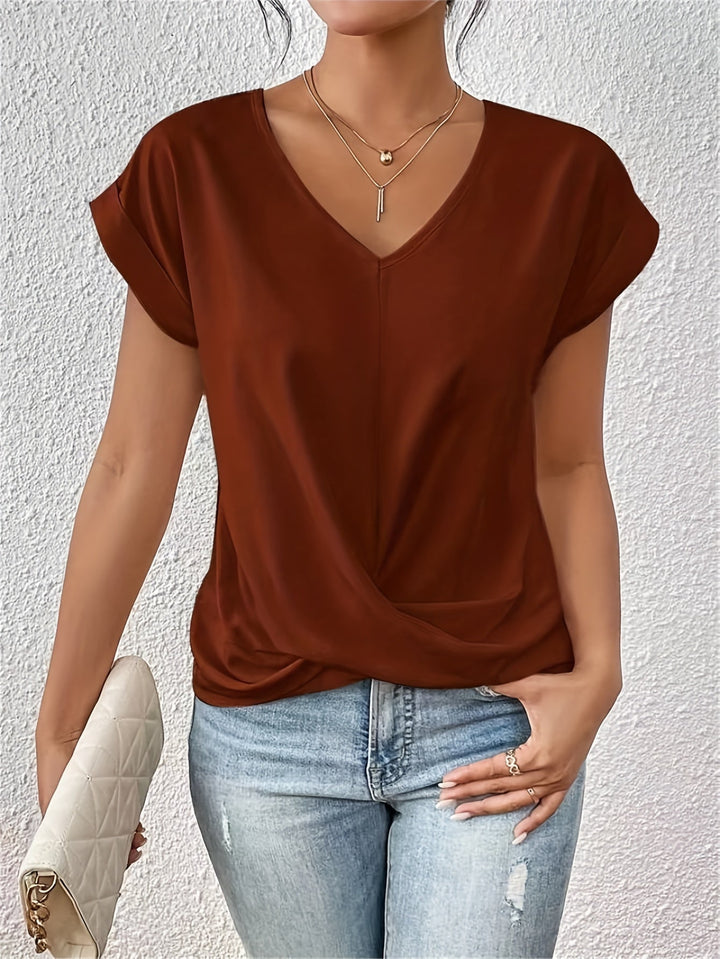 Éloïse™ | T-shirt Col Cœur Casual