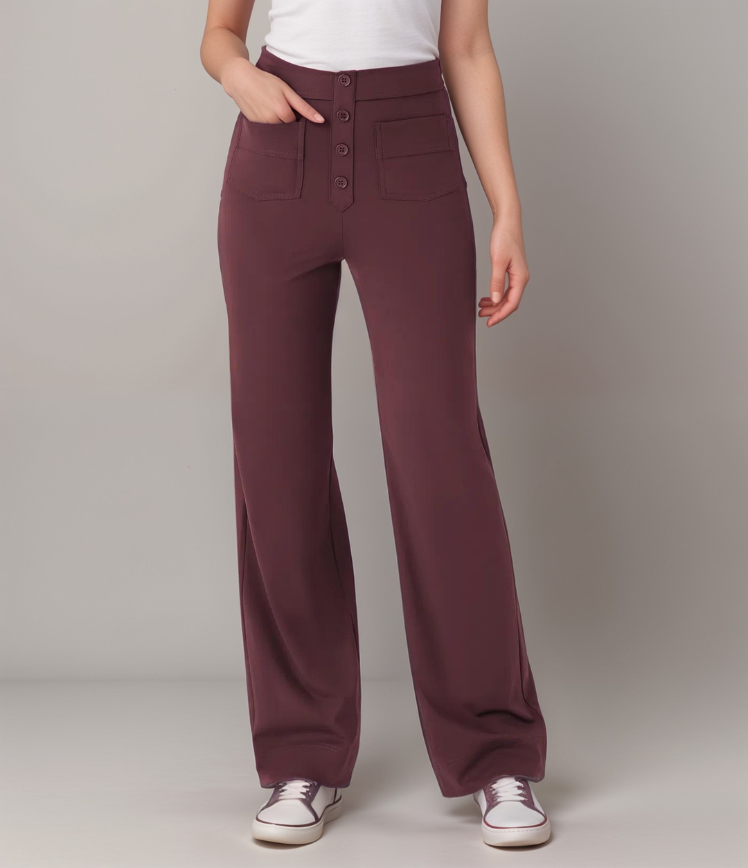 Elsa | Pantalon élastique taille haute