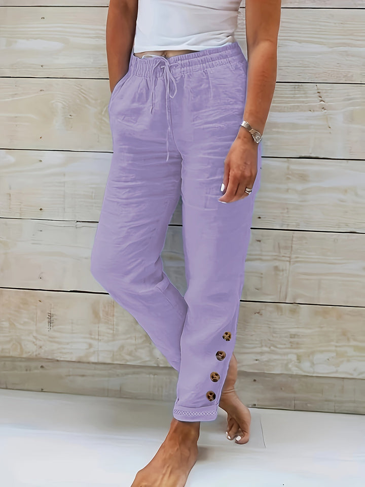 Linnea™ – Pantalons en coton slim Raka