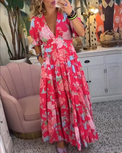 Isabeau™ | Robe Longue Élégante avec Décolleté en V et Poches Pratiques