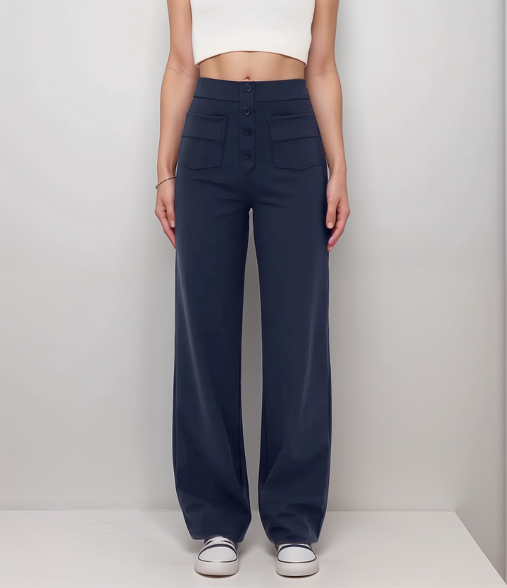 Elsa | Pantalon élastique taille haute