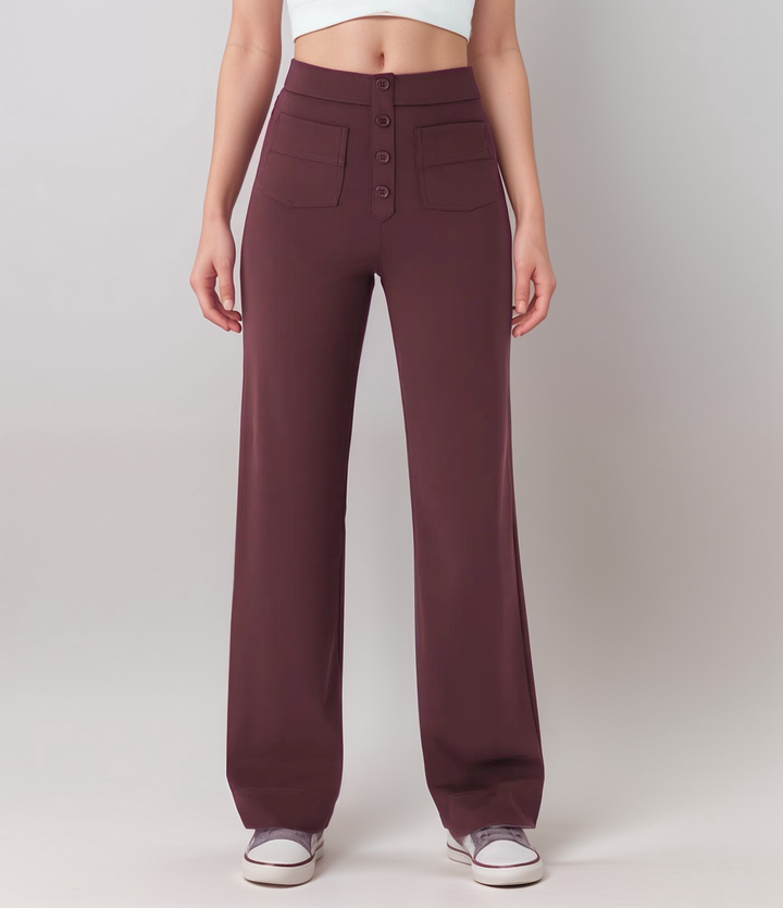 Elsa | Pantalon élastique taille haute