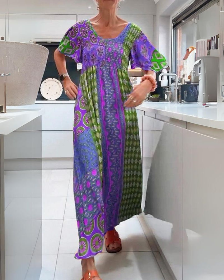 Delise | Robe Bohème à Motif Paisley