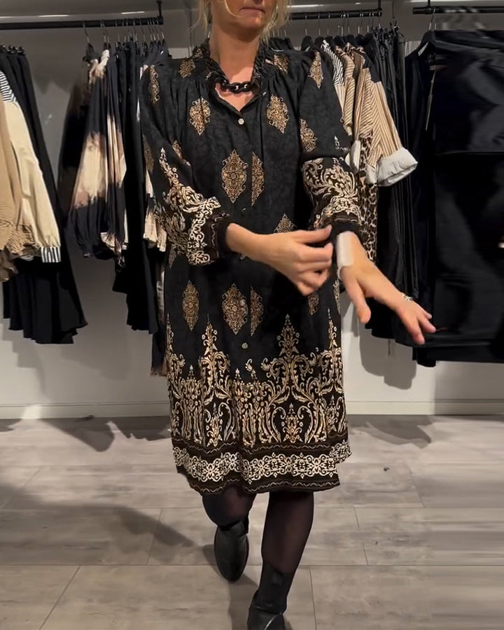 Ilse | Robe inspirée vintage avec patte de boutonnage