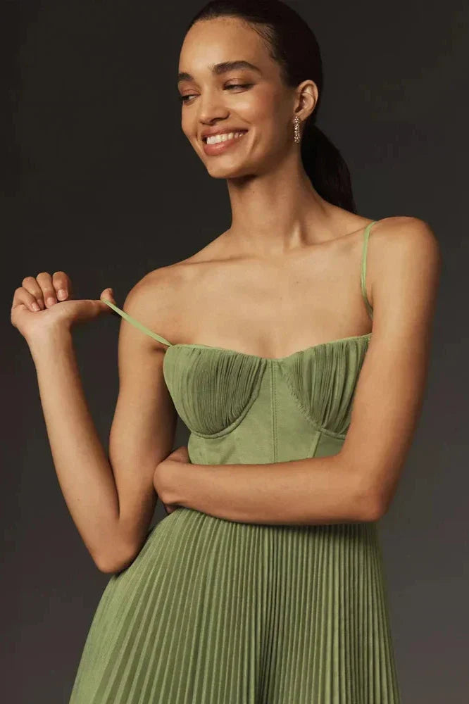 Isabella | Robe midi en tulle plissé