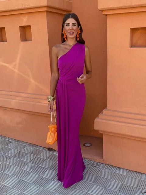 Lia™ | Robe Longue Asymétrique