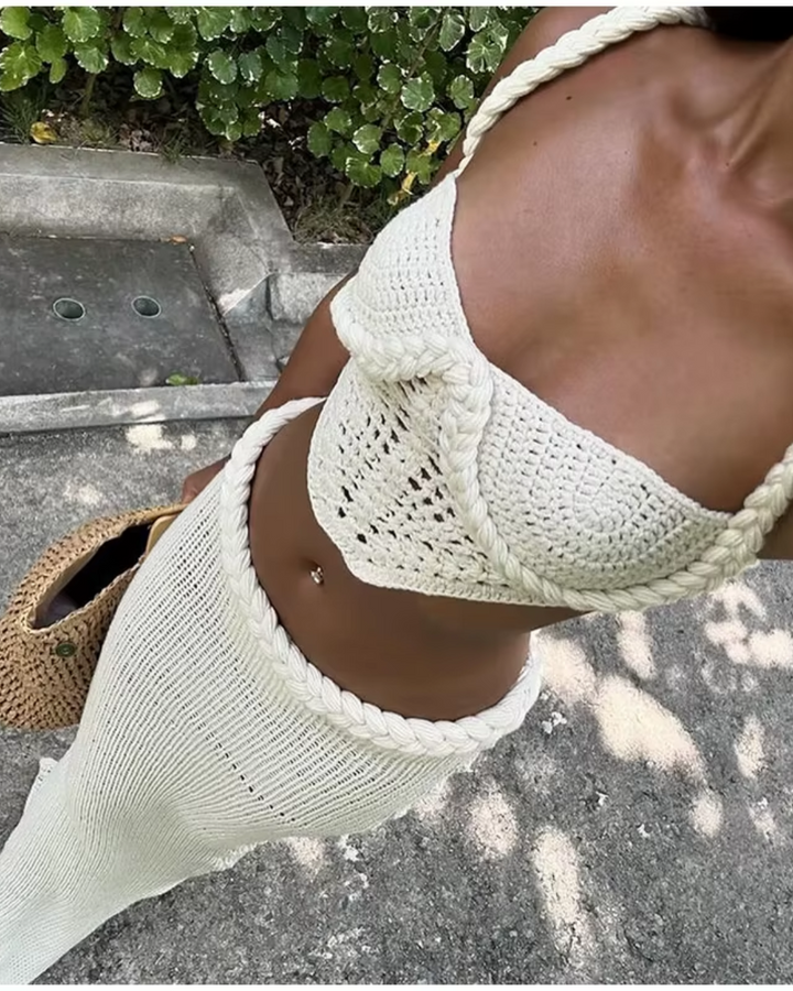 Leona : Ensemble Jupe Maxi Tricotée