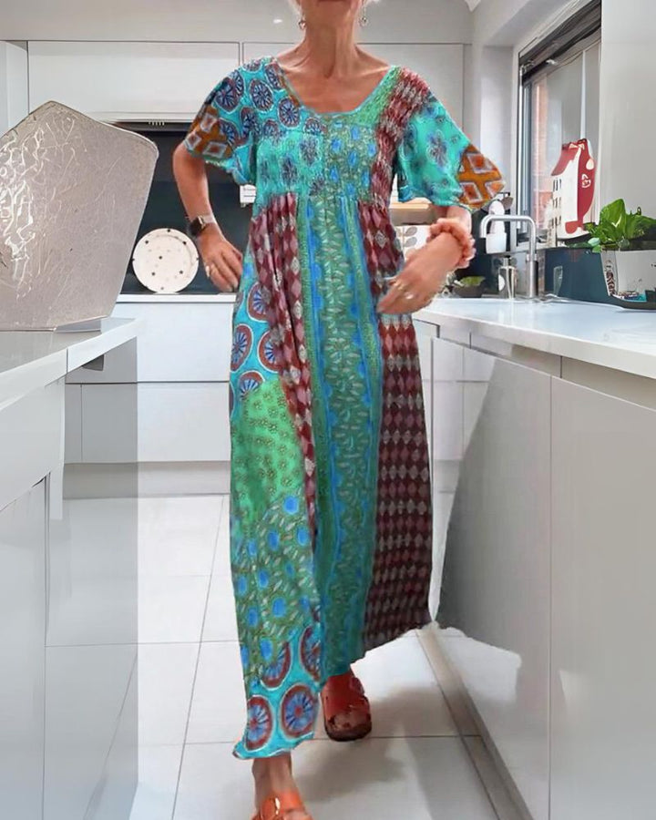 Delise | Robe Bohème à Motif Paisley