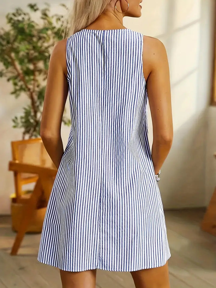 Aurélie | Robe courte rayée et légère