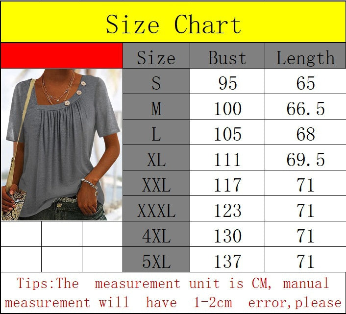 Céline | T-shirt Élégant à Col Rond avec Boutons Discrets