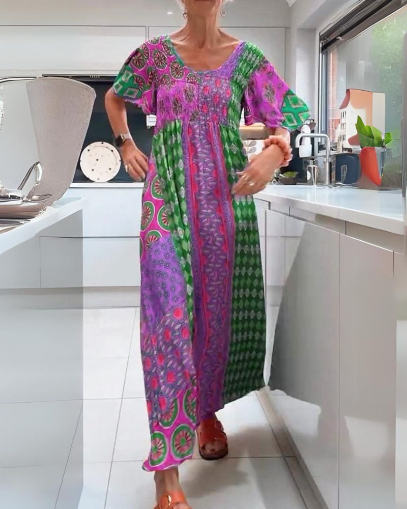 Delise | Robe Bohème à Motif Paisley