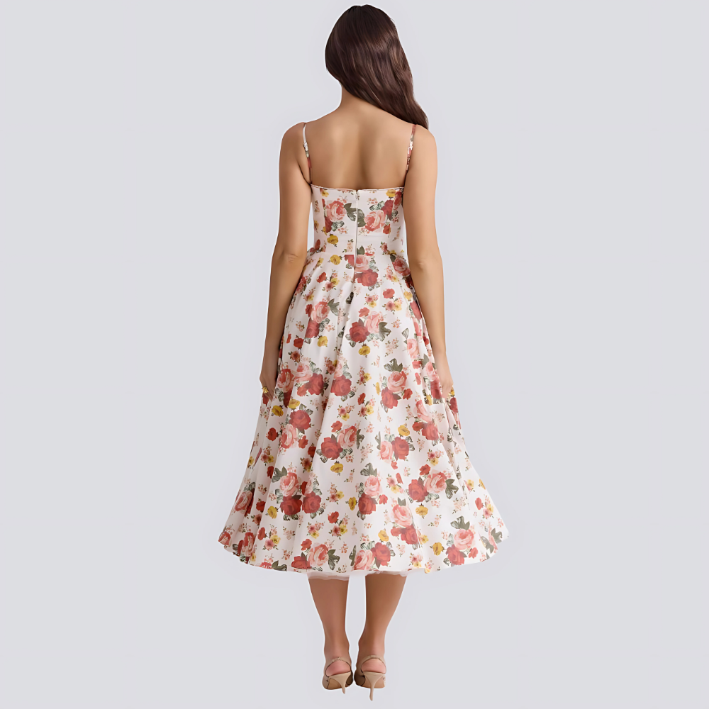 Karolina | Robe Longue Romantique aux Détails Élégants