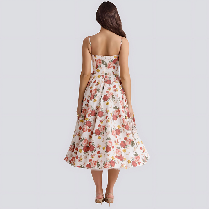 Karolina | Robe Longue Romantique aux Détails Élégants