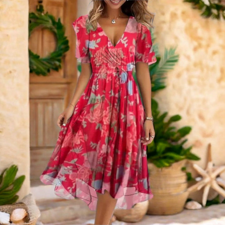 Annegret | Robe décontractée à décolleté en V