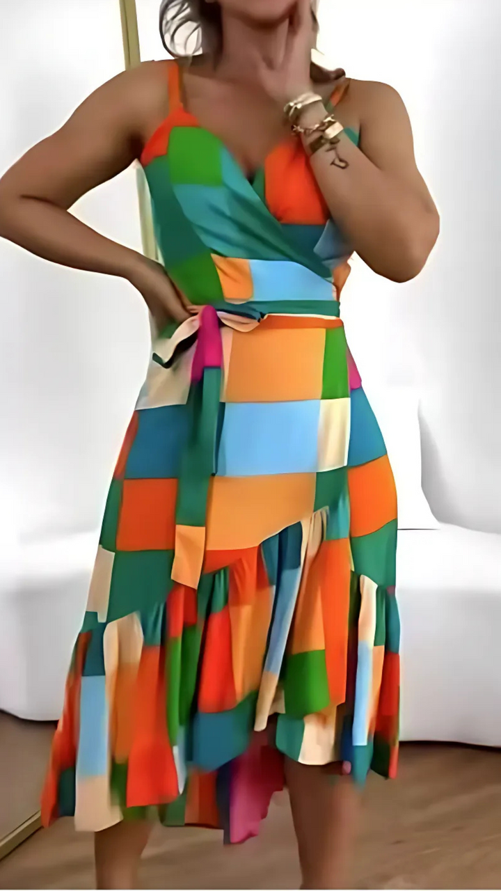 Britte | Robe tunique aérienne avec imprimé de vacances
