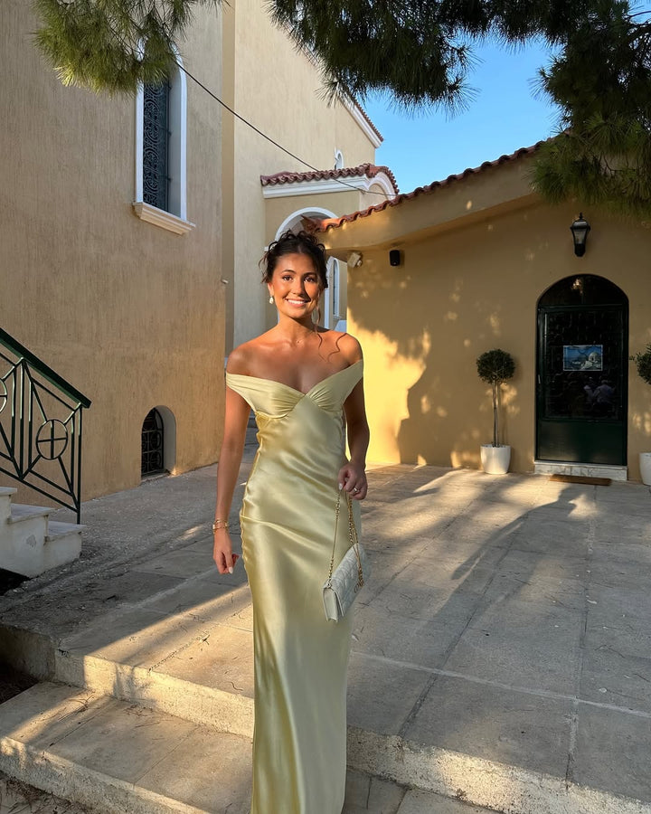 Poppy | Robe Maxi Satin Dos Nu