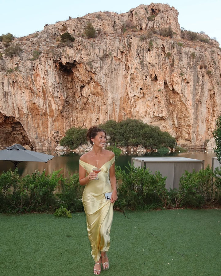 Poppy | Robe Maxi Satin Dos Nu